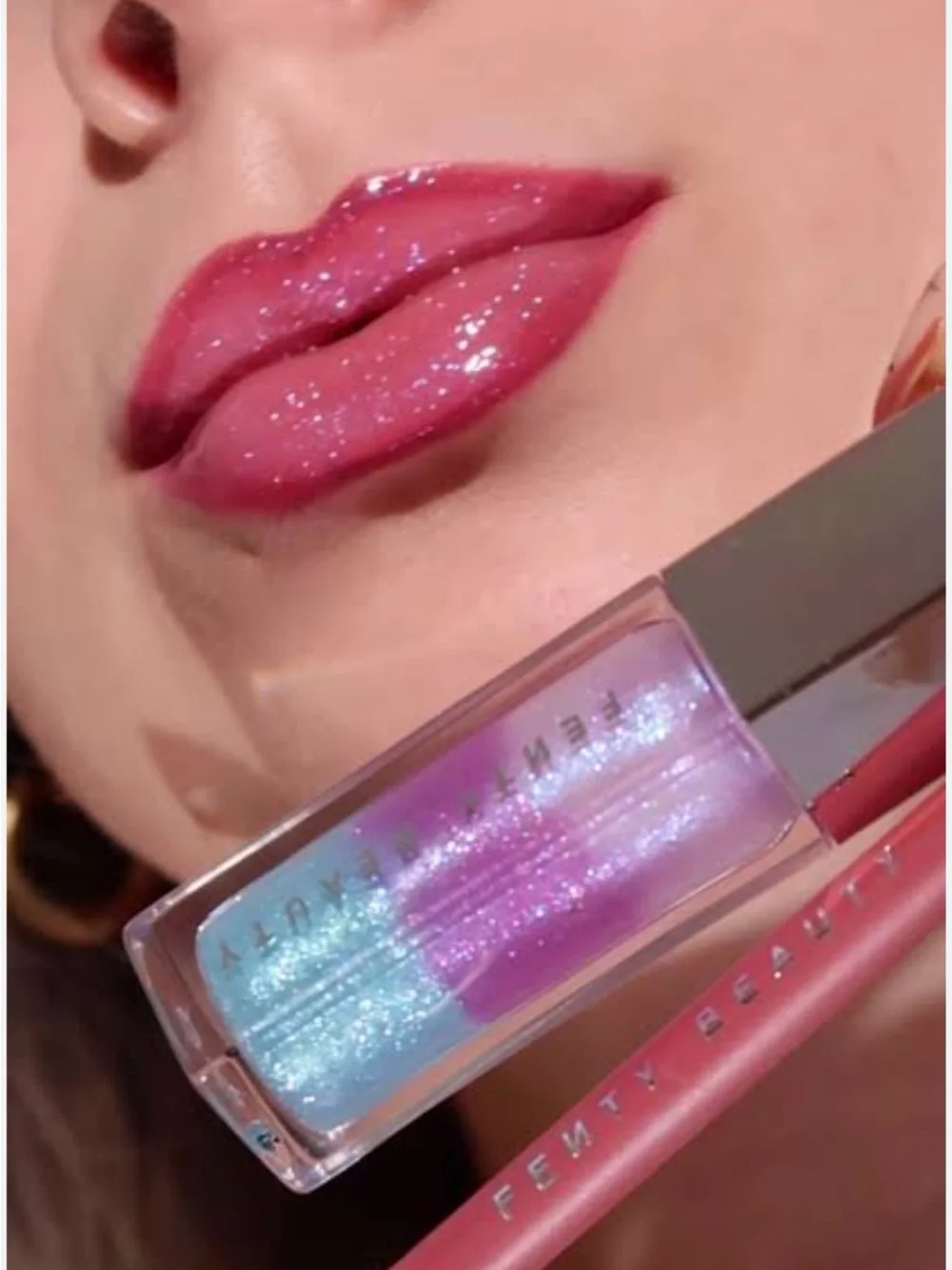 Fenty Beauty Iridescent Gloss Bomb Stackz Lipgloss — unicorn blizzard BNIB